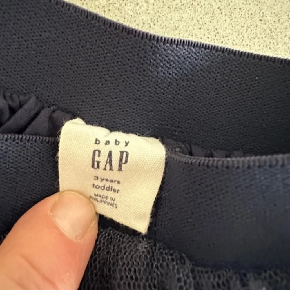 NWT Girl's 3T Gap Navy Blue Lined Tulle Skirt 3 Years